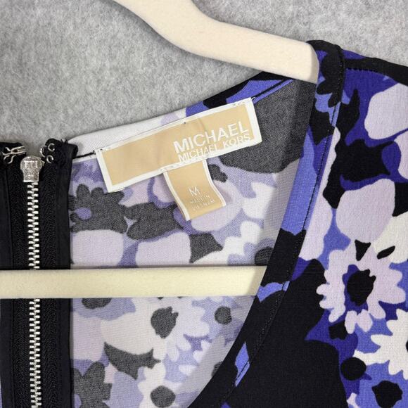 Michael Kors Dress Medium Thin Flowy Stretch Slinky Liquid Career Knit Retro Mod - Picture 4 of 12